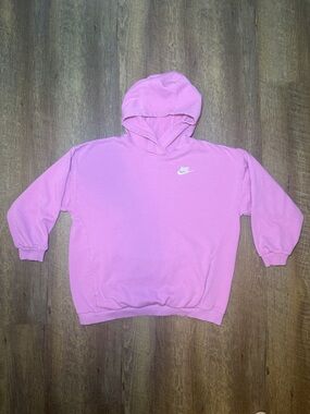 Nike Big Kids Pink Pullover Hoodie Sweatshirt Size Large